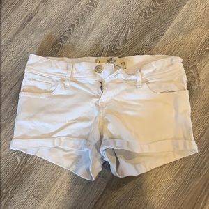 Hollister White Jean Shorts